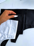 (2pcs) String type panties T0153 - WHITE + BLACK